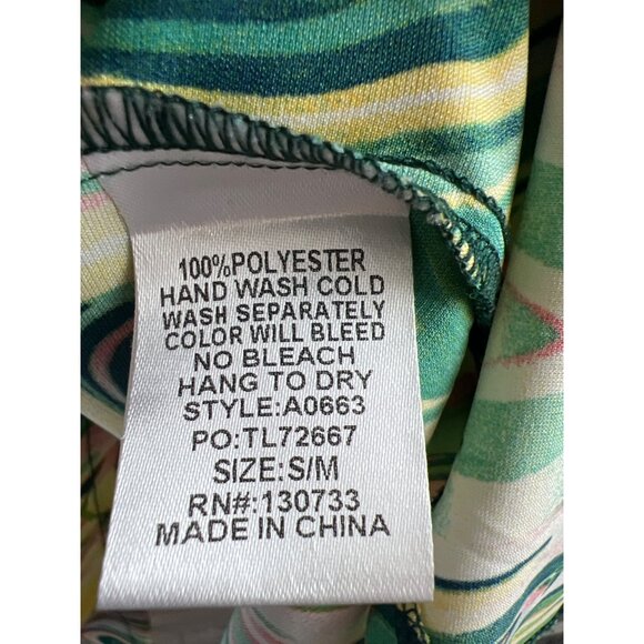 Umgee Womens Shirt Blouse Poncho Asymmetrical Hemline Green Size Small Medium - Picture 8 of 8